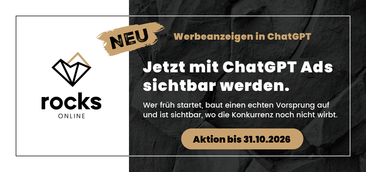 Aktion: Jetzt mit ChatGPT Ads sichtbar werden – Rocks Online